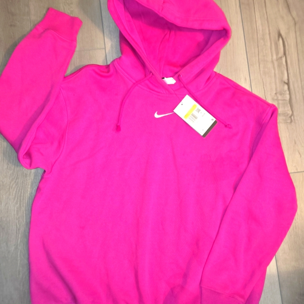 Oversized women's pink nike hoodie